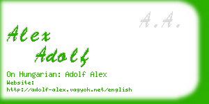 alex adolf business card